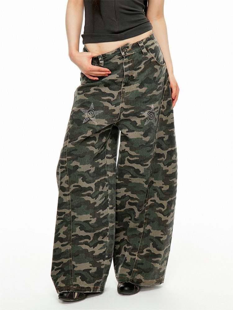Camo Blade - Cut Cargo Pants - paper.bruise