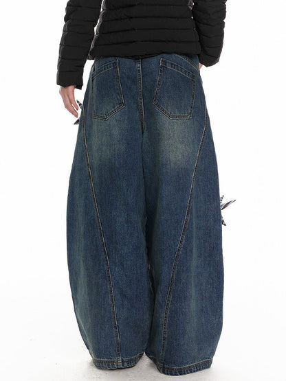 Denim Bladecut Wide Jeans [ JIKOO ] - paper.bruise