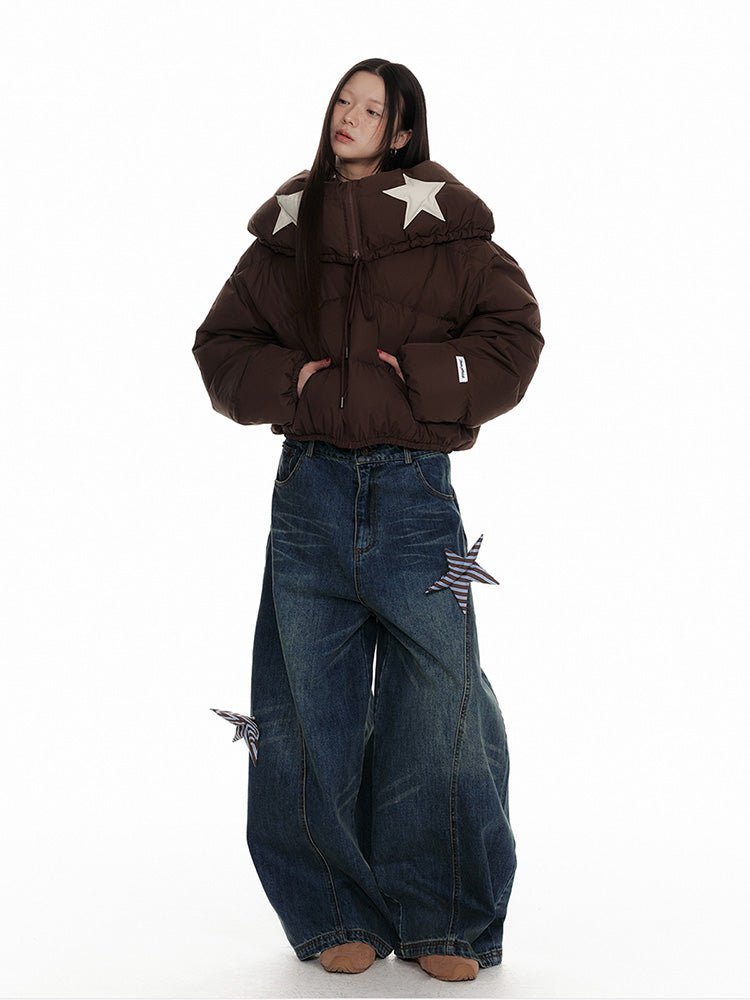 Denim Bladecut Wide Jeans [ JIKOO ] - paper.bruise