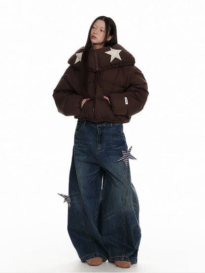 Denim Bladecut Wide Jeans [ JIKOO ] - paper.bruise