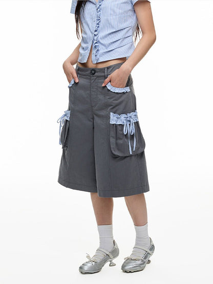 Flare - Leg Pocket Dual Short - paper.bruise